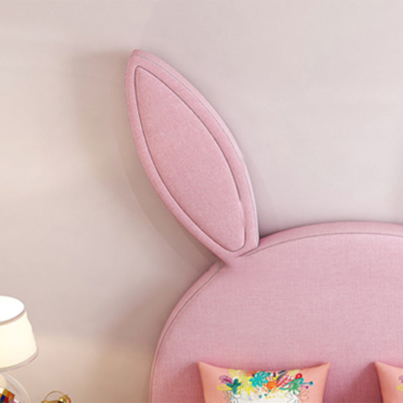 Modern Pink Rabbit Daybed Upholstered Platform Bed with Mattress