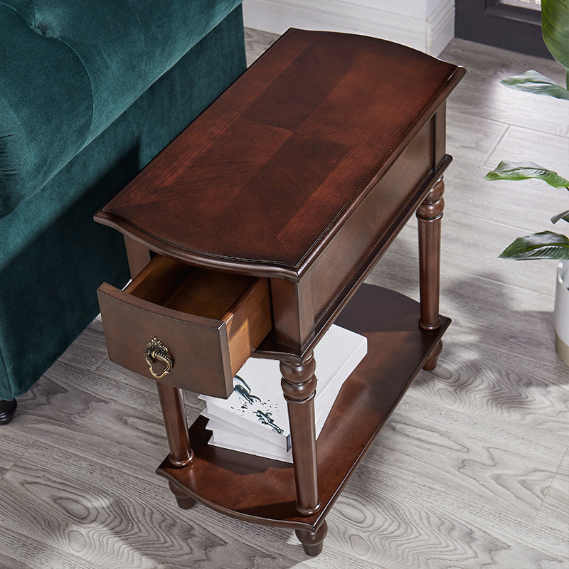 Solid Wood Bedside Cabinet Traditional Night Table for Bedroom