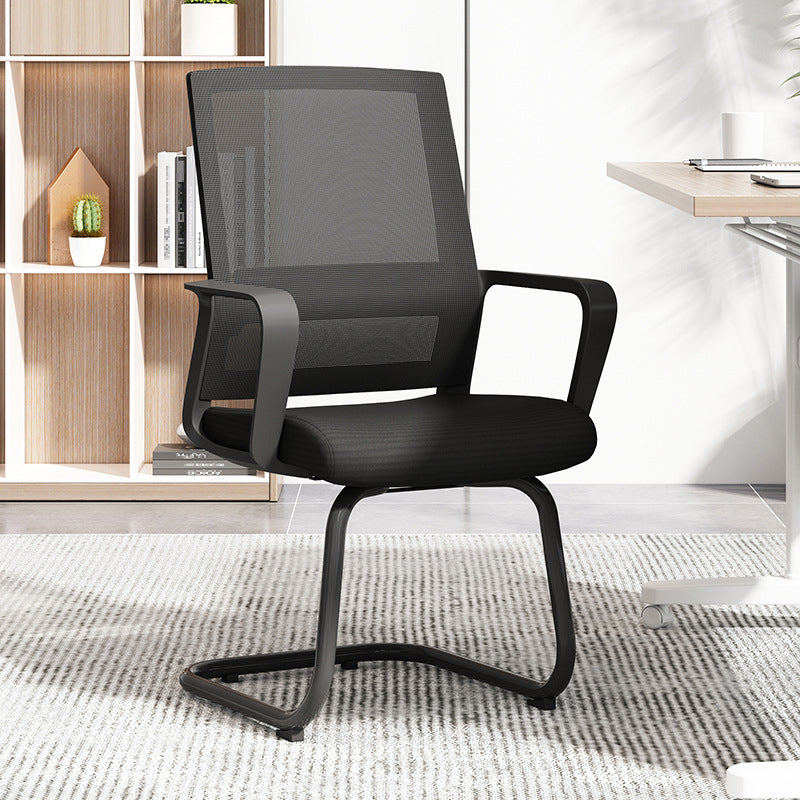 Mid Back Home Office Chair Black Frame Modern Conference Chair