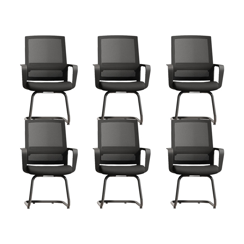 Mid Back Home Office Chair Black Frame Modern Conference Chair