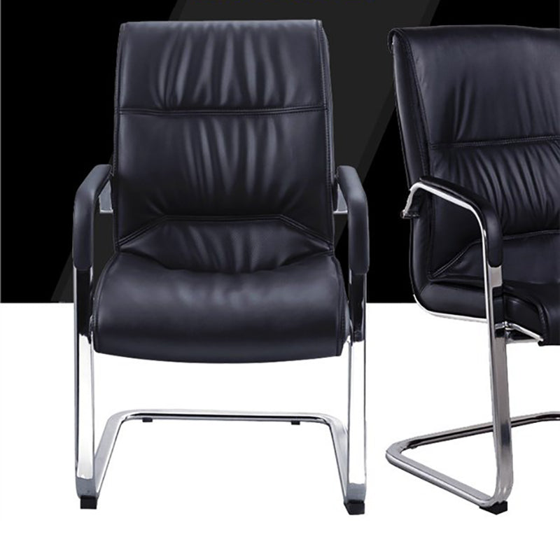 Black Microfiber Mesh Desk Chair Modern No Distressing Office Chair