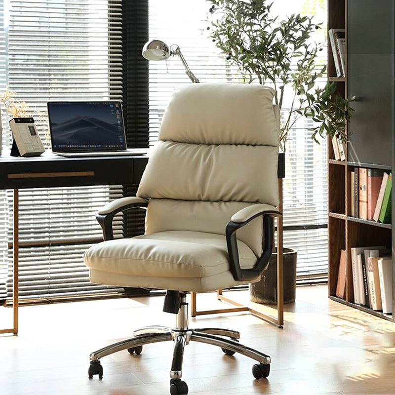 Modern Style Executive Chair High Back Padded Arms Swivel Chair