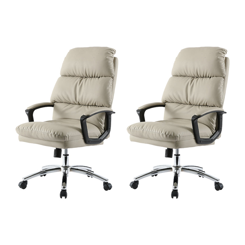 Modern Style Executive Chair High Back Padded Arms Swivel Chair