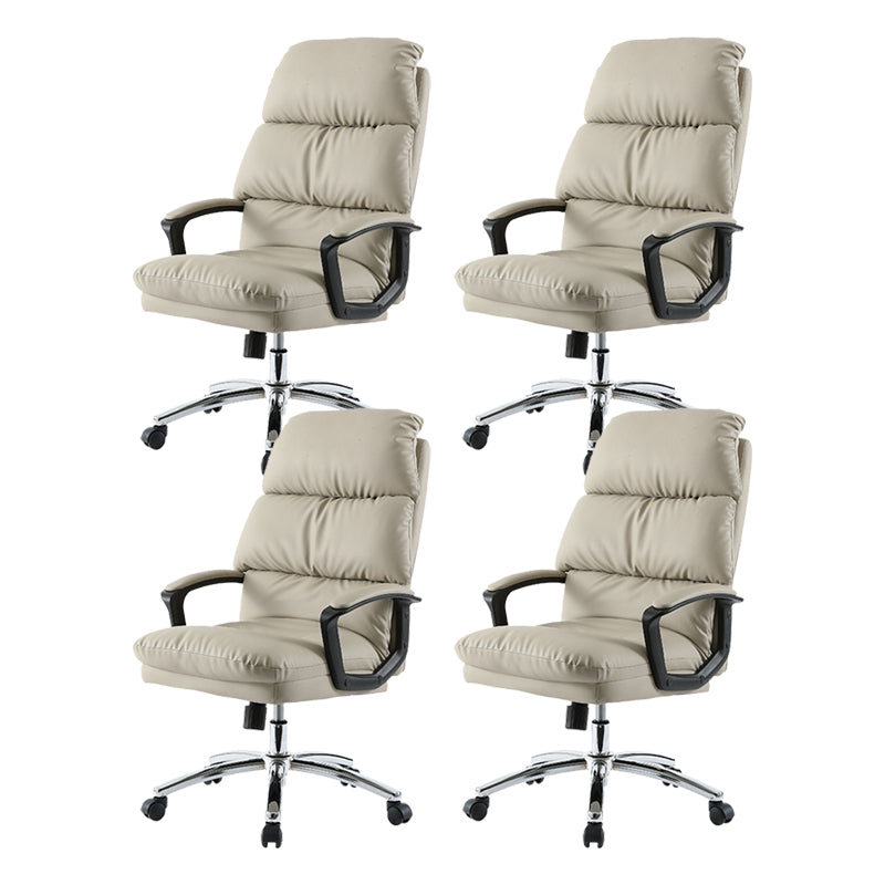 Modern Style Executive Chair High Back Padded Arms Swivel Chair