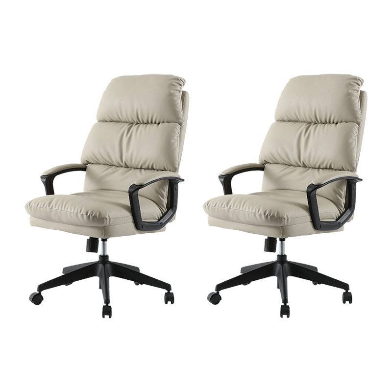 Modern Style Executive Chair High Back Padded Arms Swivel Chair