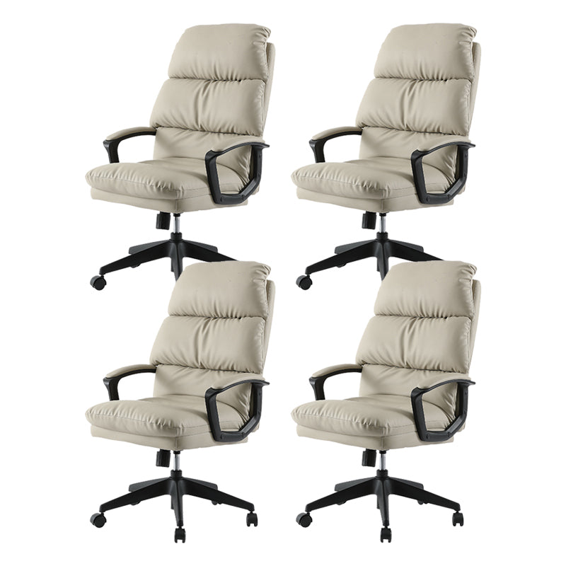 Modern Style Executive Chair High Back Padded Arms Swivel Chair