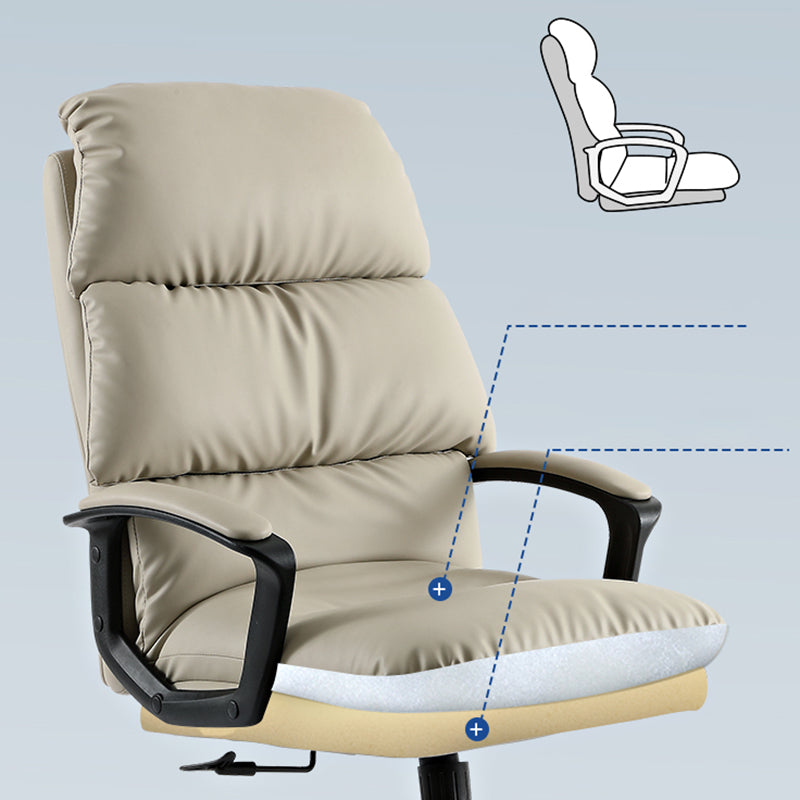 Modern Style Executive Chair High Back Padded Arms Swivel Chair