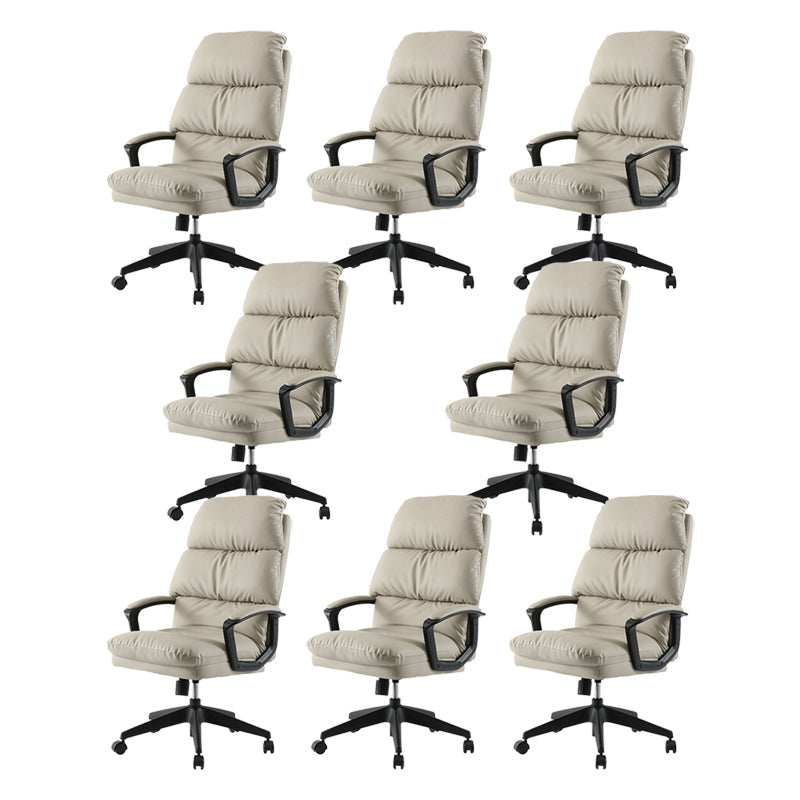 Modern Style Executive Chair High Back Padded Arms Swivel Chair