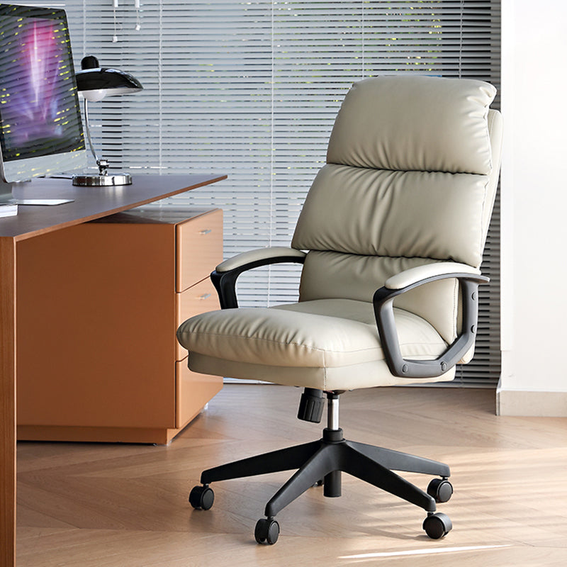 Modern Style Executive Chair High Back Padded Arms Swivel Chair