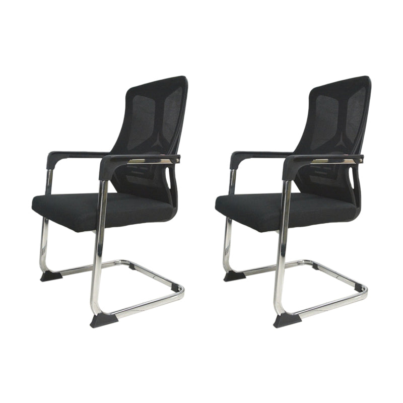 Arms Included Office Chair Contemporary Chrome Frame Desk Chair