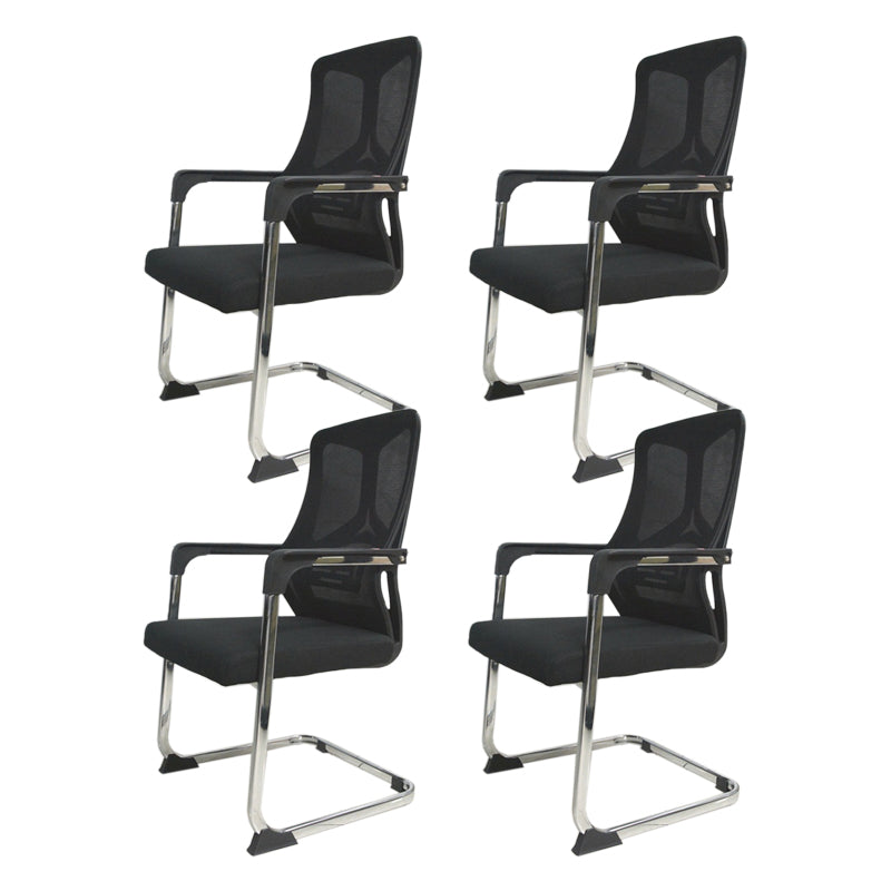 Arms Included Office Chair Contemporary Chrome Frame Desk Chair