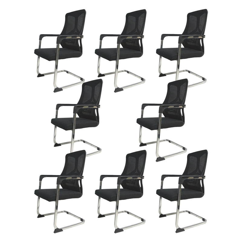 Arms Included Office Chair Contemporary Chrome Frame Desk Chair