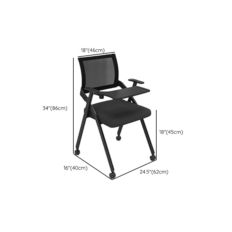 Mid Back Home Office Chair Black Frame Conference Chair Arm Chair