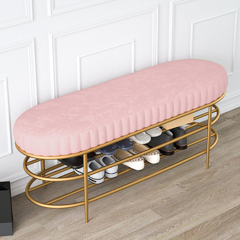 Modern Entryway Bench Cushioned Seating Bench with Shoe Storage