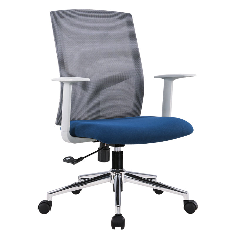 Modern Style Office Chair Mid-back Desk Chair with Fixed Arms