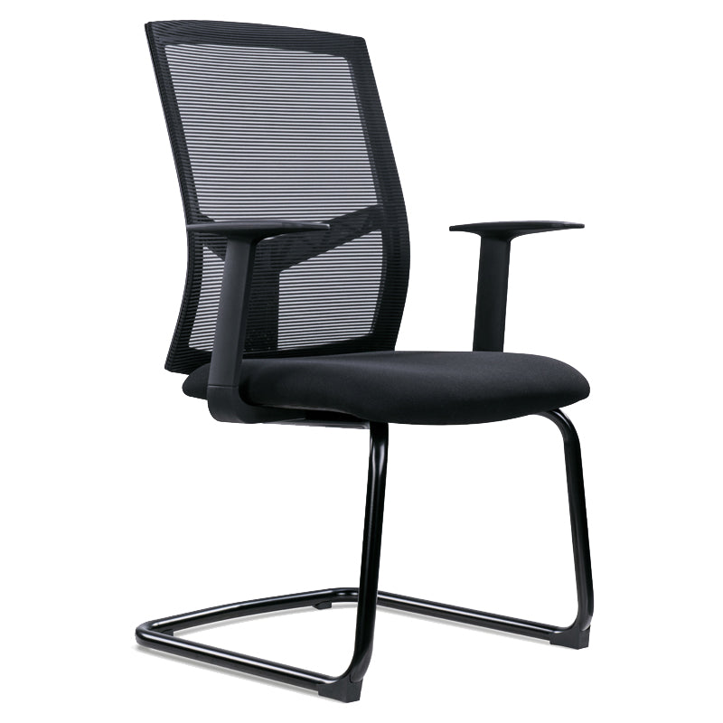 Modern Style Office Chair Mid-back Desk Chair with Fixed Arms