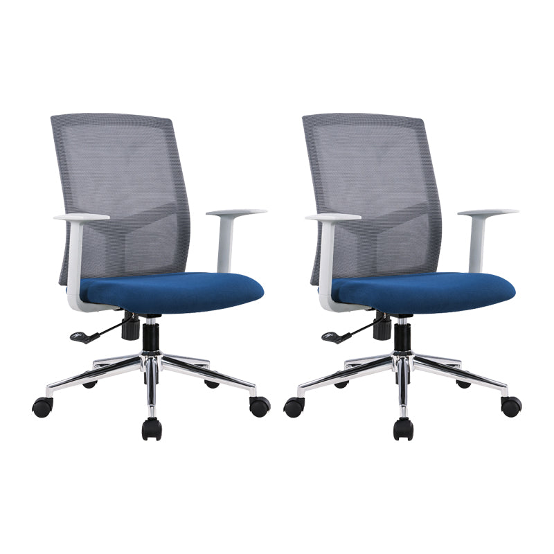 Modern Style Office Chair Mid-back Desk Chair with Fixed Arms