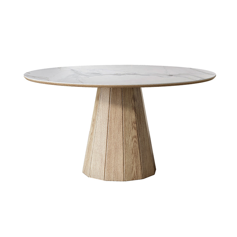 Modern Round Table White Sintered Stone Dining Table for Home