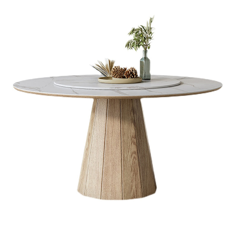 Modern Round Table White Sintered Stone Dining Table for Home