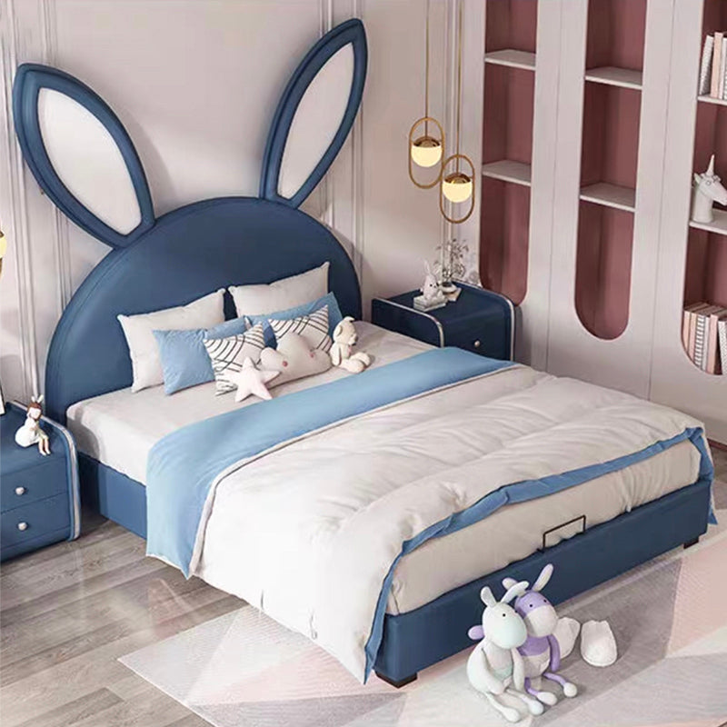 Modern and Contemporary Panel Headboard Upholstered Animals Bed