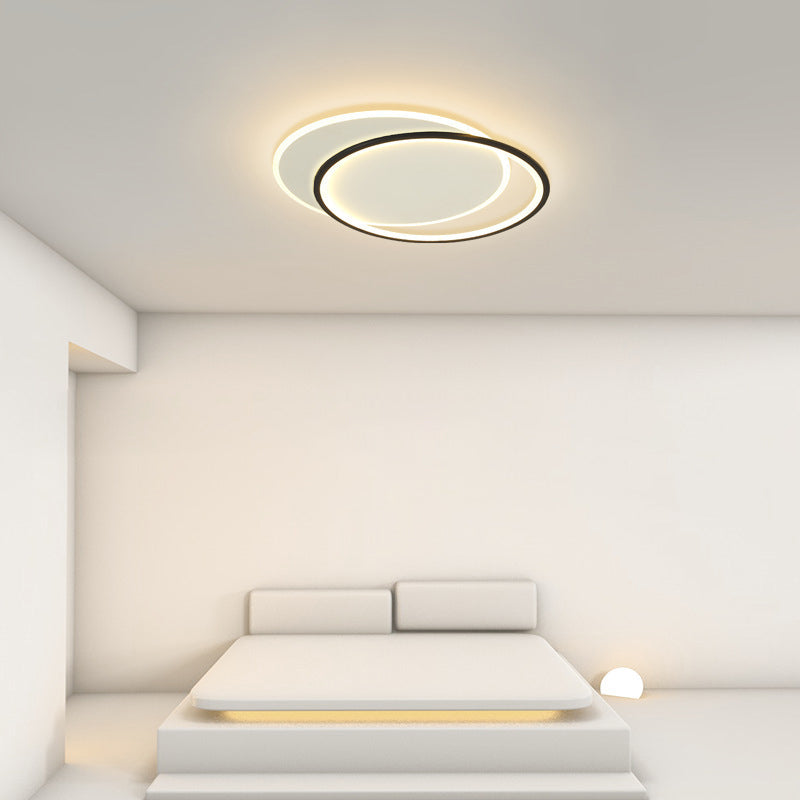 LED Modernism Ceiling Light Black Flush Mount Lighting for Hallway