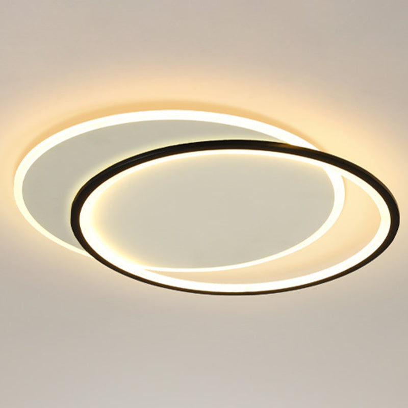 LED Modernism Ceiling Light Black Flush Mount Lighting for Hallway