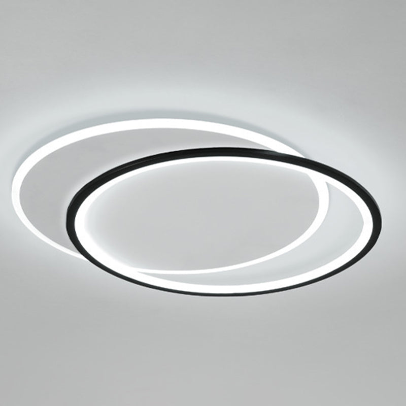 LED Modernism Ceiling Light Black Flush Mount Lighting for Hallway