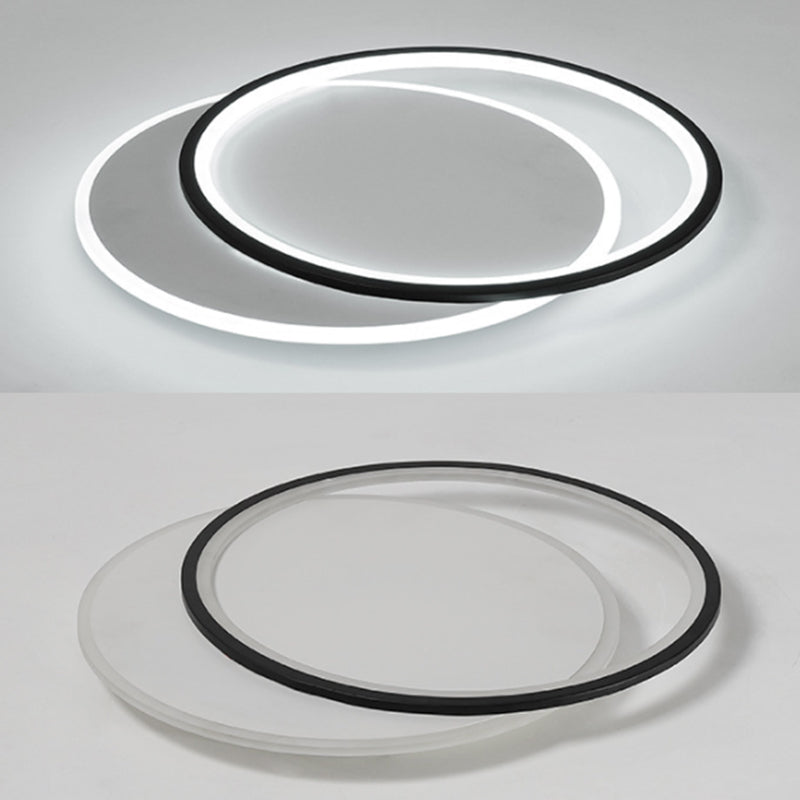 LED Modernism Ceiling Light Black Flush Mount Lighting for Hallway