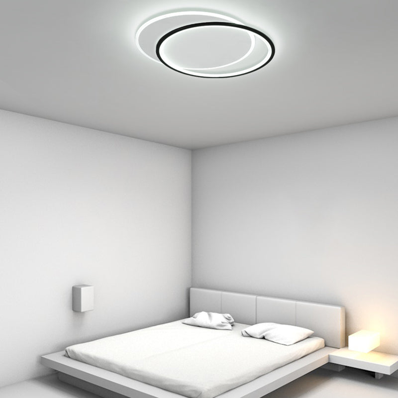 LED Modernism Ceiling Light Black Flush Mount Lighting for Hallway