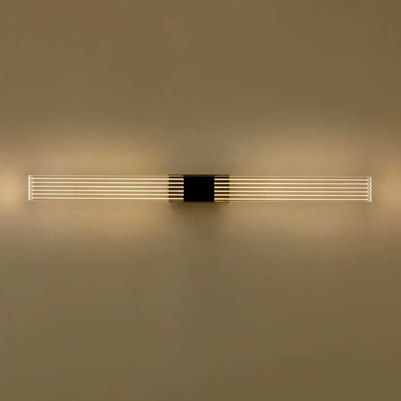 LED Metal Modern Wall Sconce Linear Shape Vanity Lamp with Acrylic Shade for Bathroom