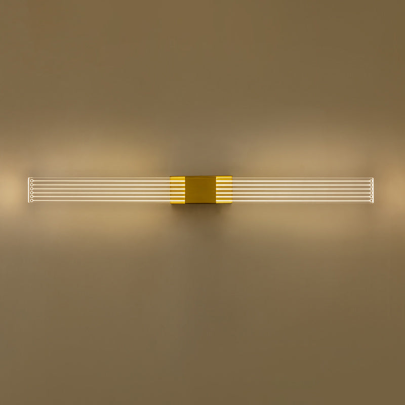 LED Metal Modern Wall Sconce Linear Shape Vanity Lamp with Acrylic Shade for Bathroom