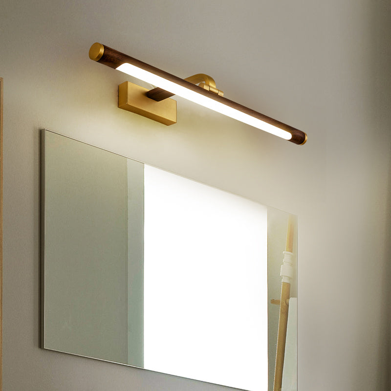 Metal Modern LED Wall Sconce Linear Shape Vanity Lamp with Acrylic Shade for Bathroom