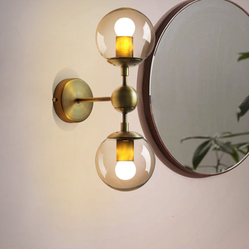 Industrial Glass Vanity Light Minimalist Wall Light Sconce for Washroom