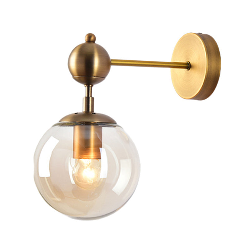 Industrial Glass Vanity Light Minimalist Wall Light Sconce for Washroom