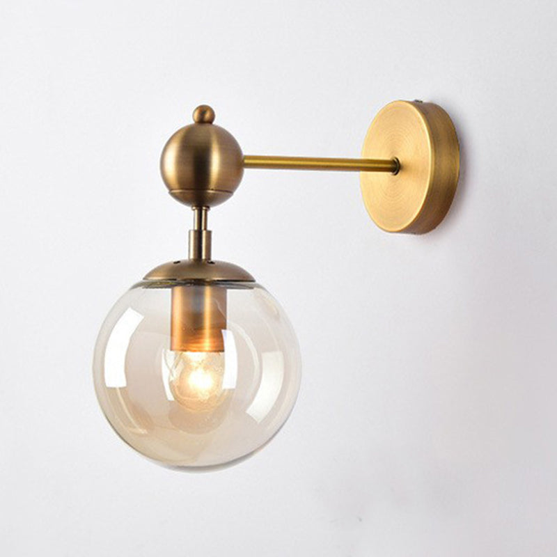 Industrial Glass Vanity Light Minimalist Wall Light Sconce for Washroom