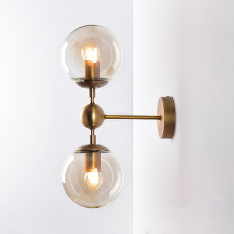 Industrial Glass Vanity Light Minimalist Wall Light Sconce for Washroom