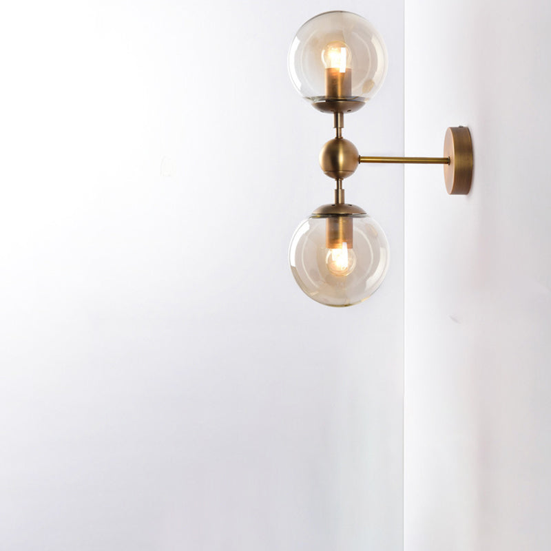 Industrial Glass Vanity Light Minimalist Wall Light Sconce for Washroom