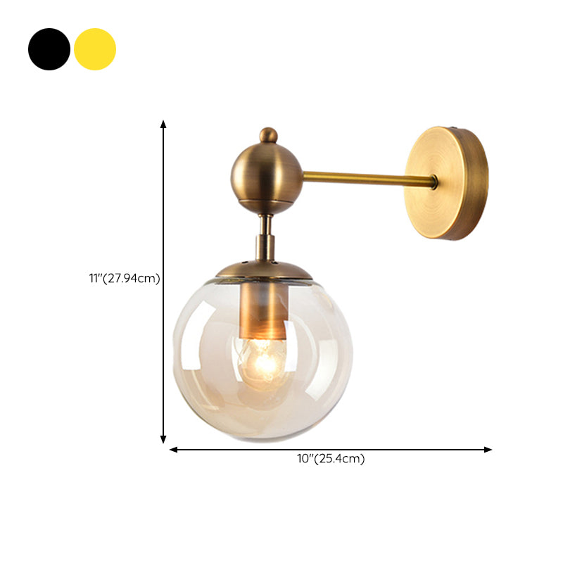 Industrial Glass Vanity Light Minimalist Wall Light Sconce for Washroom