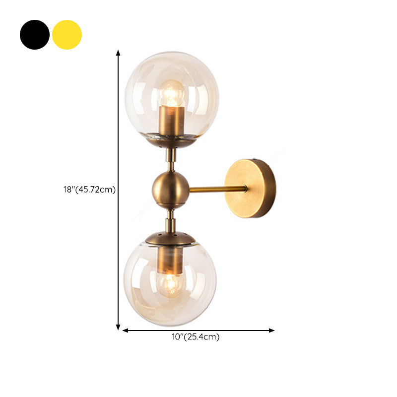 Industrial Glass Vanity Light Minimalist Wall Light Sconce for Washroom