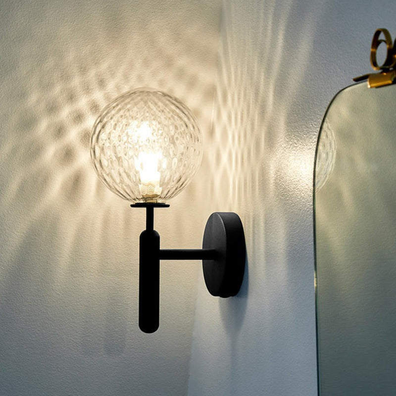 Industrial Glass Vanity Light Household Wall Light Sconce for Washroom