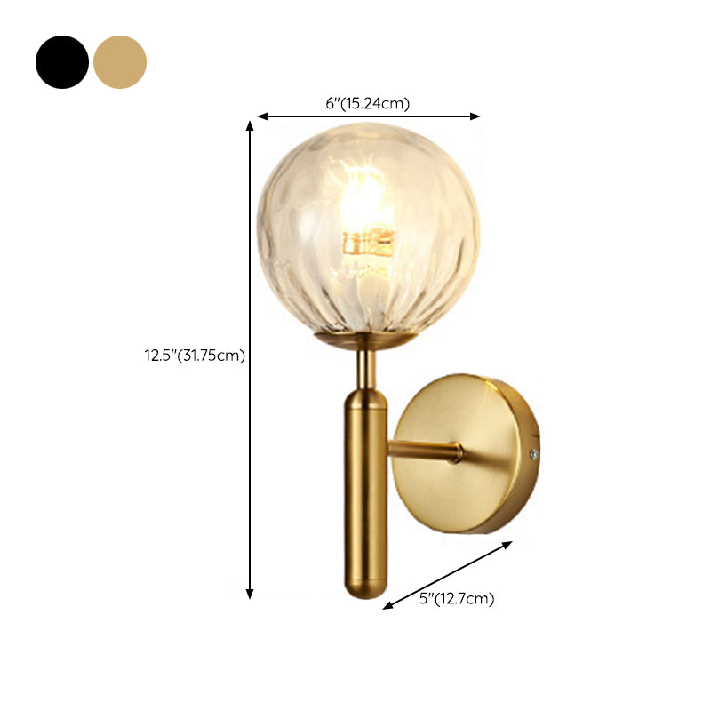 Industrial Glass Vanity Light Household Wall Light Sconce for Washroom