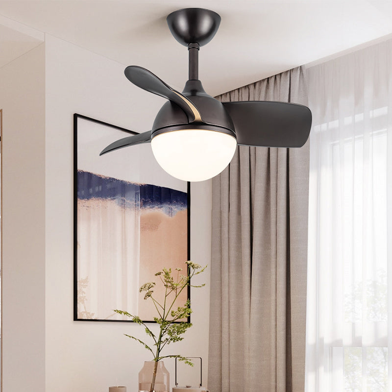 Nordic Style 1-Light Ceiling Fan Lamp Ball Shape Ceiling Fan Light for Bedroom