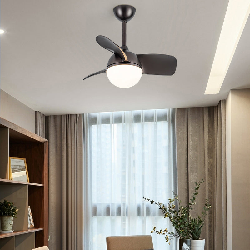 Nordic Style 1-Light Ceiling Fan Lamp Ball Shape Ceiling Fan Light for Bedroom