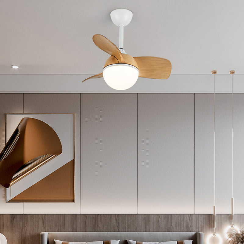 Nordic Style 1-Light Ceiling Fan Lamp Ball Shape Ceiling Fan Light for Bedroom