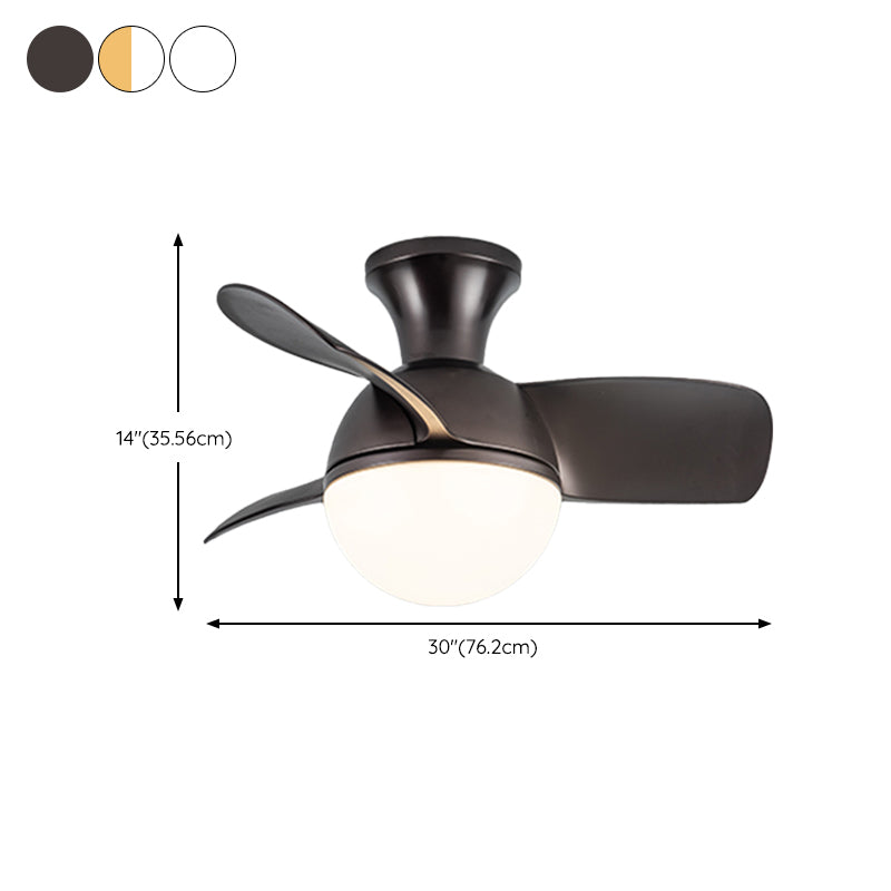 Nordic Style 1-Light Ceiling Fan Lamp Ball Shape Ceiling Fan Light for Bedroom