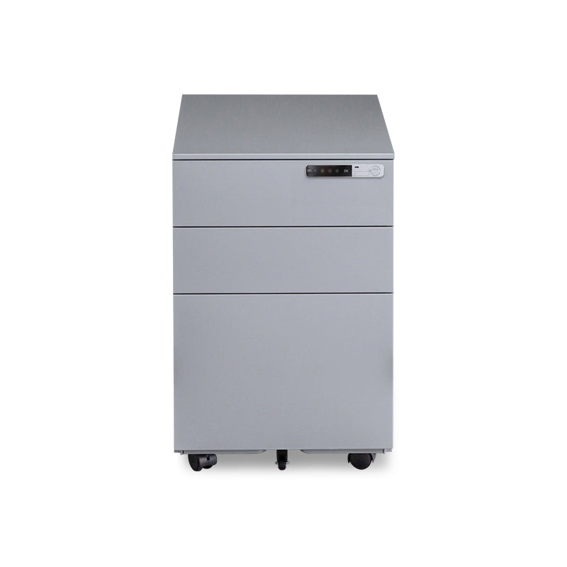 Contemporary File Cabinets Steel Frame Electronic Lock Mobile Filing Cabinet with Wheels