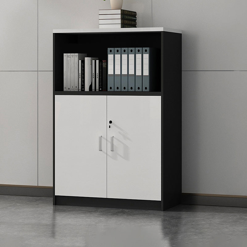 File Cabinet Wood Modern Vertical Locking File Cabinet with Storage Shelves