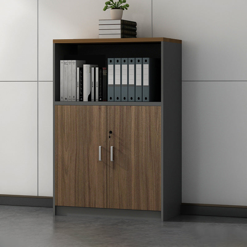 File Cabinet Wood Modern Vertical Locking File Cabinet with Storage Shelves