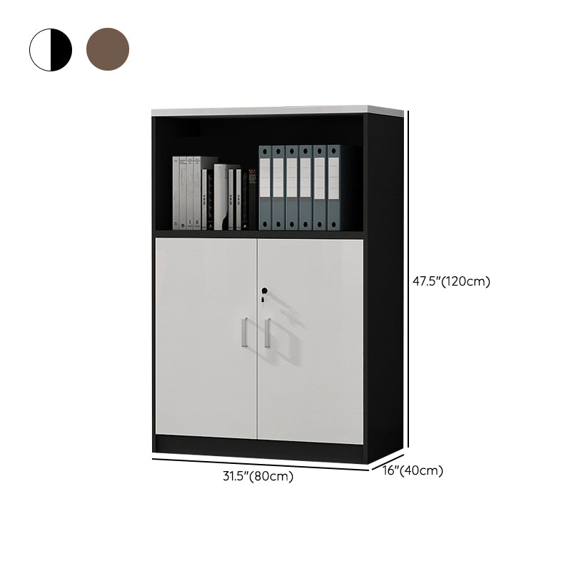 File Cabinet Wood Modern Vertical Locking File Cabinet with Storage Shelves