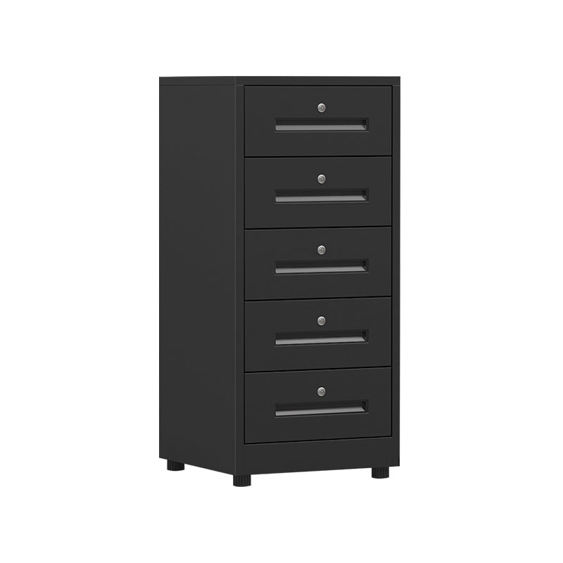 Contemporary File Cabinets Metal Frame Mobile Filing Cabinet with Key Lock